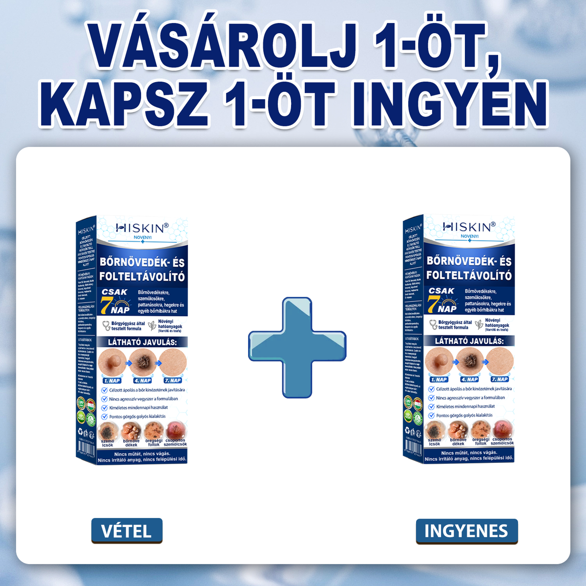 🎉 KORLÁTOZOTT IDEIG: 50% KEDVEZMÉNY 💎 Hivatalos Hiskin® üzlet | 7 napos bőrkinövés- és folteltávolító | Professzionális minőségű golyós applikátor | Fájdalommentes • Hegmentes • Arcra és testre is biztonságos
