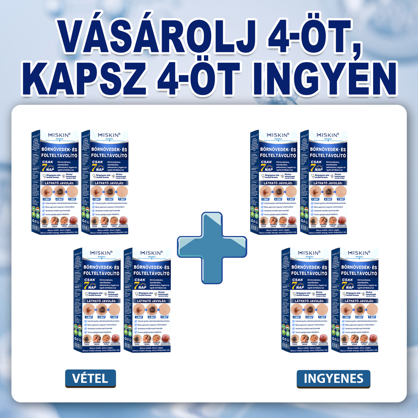 🎉 KORLÁTOZOTT IDEIG: 50% KEDVEZMÉNY 💎 Hivatalos Hiskin® üzlet | 7 napos bőrkinövés- és folteltávolító | Professzionális minőségű golyós applikátor | Fájdalommentes • Hegmentes • Arcra és testre is biztonságos