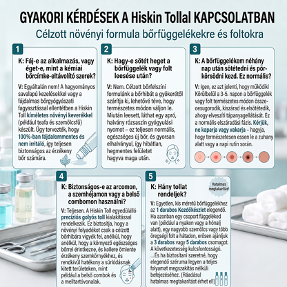 🎉 KORLÁTOZOTT IDEIG: 50% KEDVEZMÉNY 💎 Hivatalos Hiskin® üzlet | 7 napos bőrkinövés- és folteltávolító | Professzionális minőségű golyós applikátor | Fájdalommentes • Hegmentes • Arcra és testre is biztonságos