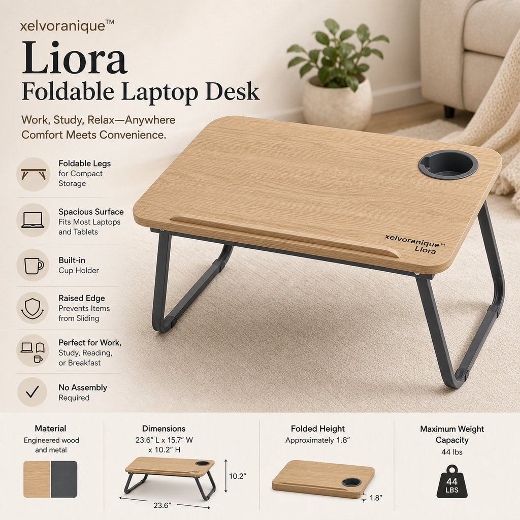 xelvoranique™ Liora Foldable Laptop Desk